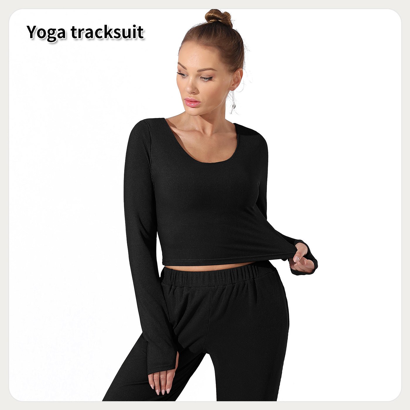 Cross - Back Ribbed Long Sleeve Bodysuit for Women | Outfit & Sets - KOZHIKO