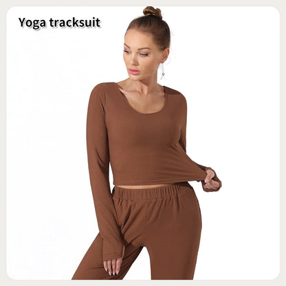 Cross - Back Ribbed Long Sleeve Bodysuit for Women | Outfit & Sets - KOZHIKO