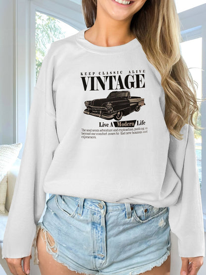 Women’s Printed Solid Color Long Sleeve Sweatshirt | Outerwear & Jackets - KOZHIKO