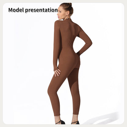 Zip - Up Long Sleeve Full Body Shaping Jumpsuit for Women | Shapewear - KOZHIKO