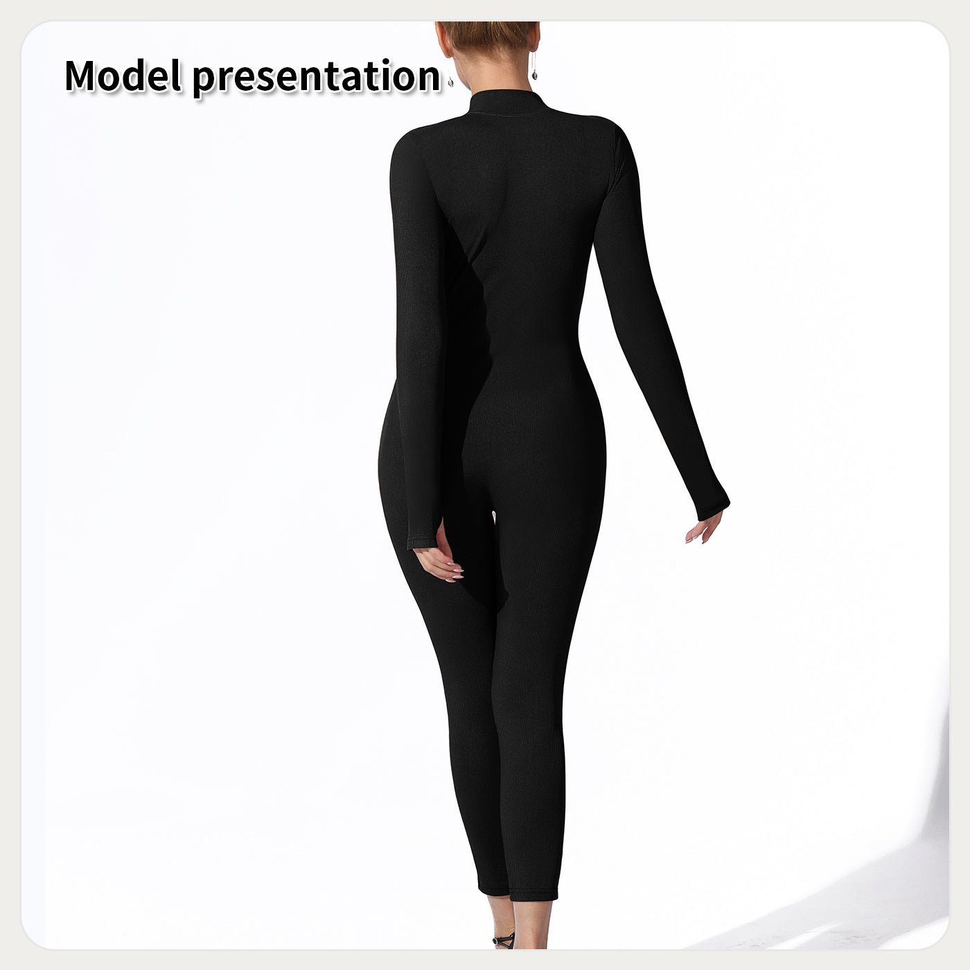 Zip - Up Long Sleeve Full Body Shaping Jumpsuit for Women | Shapewear - KOZHIKO